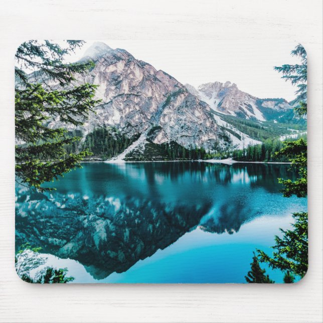 Big Snow Mountains Snowing Mountain Foto Mousepad (Vorne)