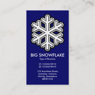 Big Snowflake - Dunkelblau (000066) Visitenkarte