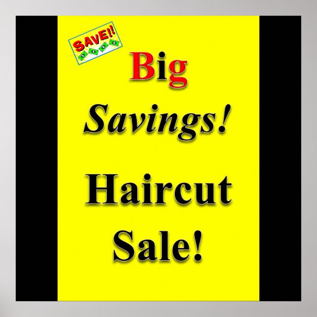 Big Spar Haircut Sale Poster Matte (Vorne)