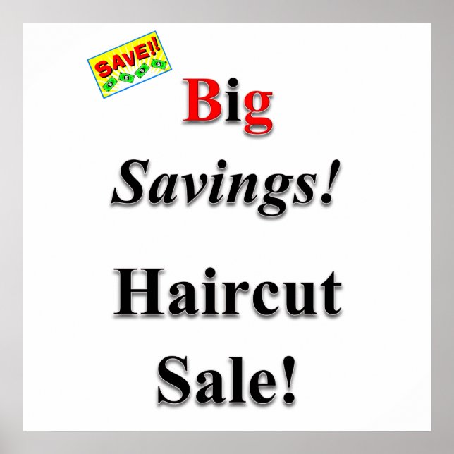 Big Spar Haircut Sale Poster Matte (Vorne)