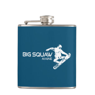 Big Squaw Maine Snowboarder Flachmann