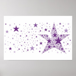 Big Star aus kleinen Sternen in Violet Lila Poster