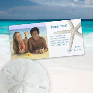 Big Starfish Custom Foto Hochzeit Danke Karte