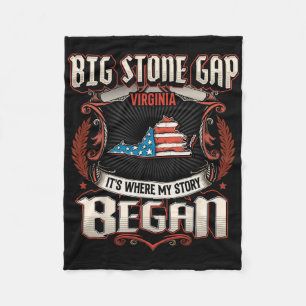 Big Stone Gap Virginia US Flag 4. Juli Fleecedecke