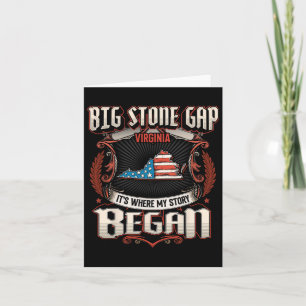 Big Stone Gap Virginia US Flag 4. Juli Karte