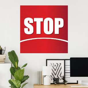 Big Stopp Sign Poster