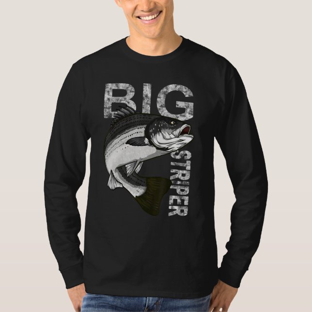 Big Striper Apparel Cape Cod Fishing Striped Bass  T-Shirt (Vorderseite)