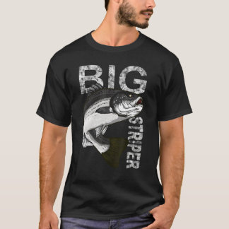 Big Striper Apparel Cape Cod Fishing Striped Bass  T-Shirt