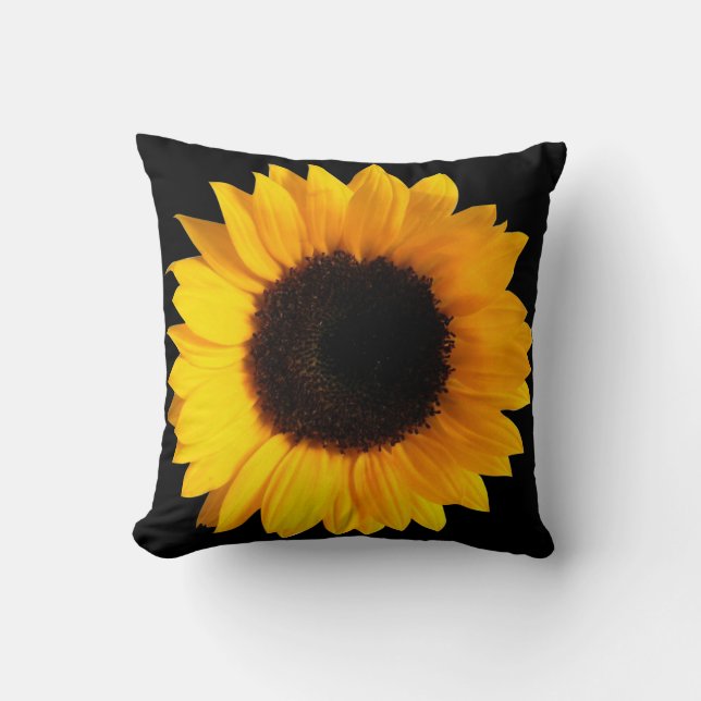 Big Sunflower Throw Kissen (Vorderseite)