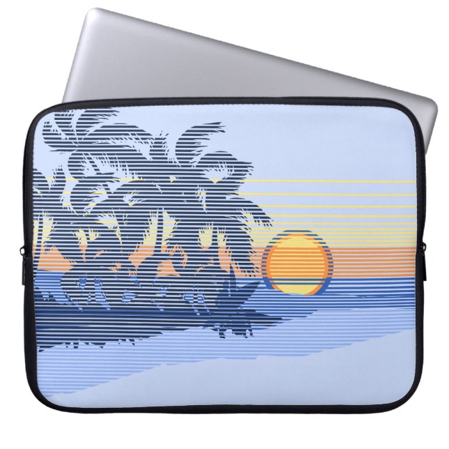 Big Sunset Hawaiian Neoprene Wetsuit Laptopschutzhülle (Vorderseite)