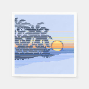 Big Sunset Strip Hawaiian Surfer Serviette