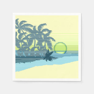 Big Sunset Strip Hawaiian Surfer Serviette