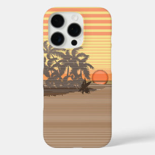 Big Sunset Stripe Hawaiian Yellow iPhone 16 Pro Hülle