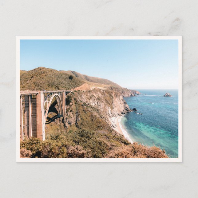 Big Sur Bixby Bridge Pazifikküstenstraße Postkarte (Vorderseite)