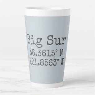 Big Sur Breite & Länge Milchtasse