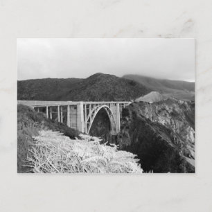 Big Sur Bridge Postcard Schwarz & Weiß Postkarte
