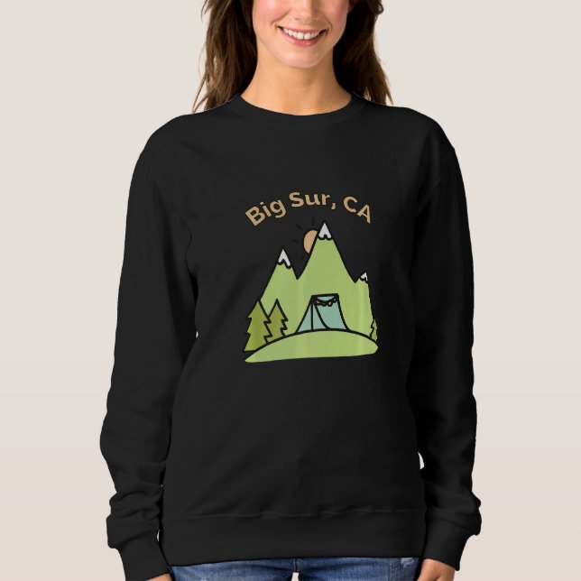 Big Sur Ca Wandern Camping & Ausfahrt Sweatshirt (Vorderseite)