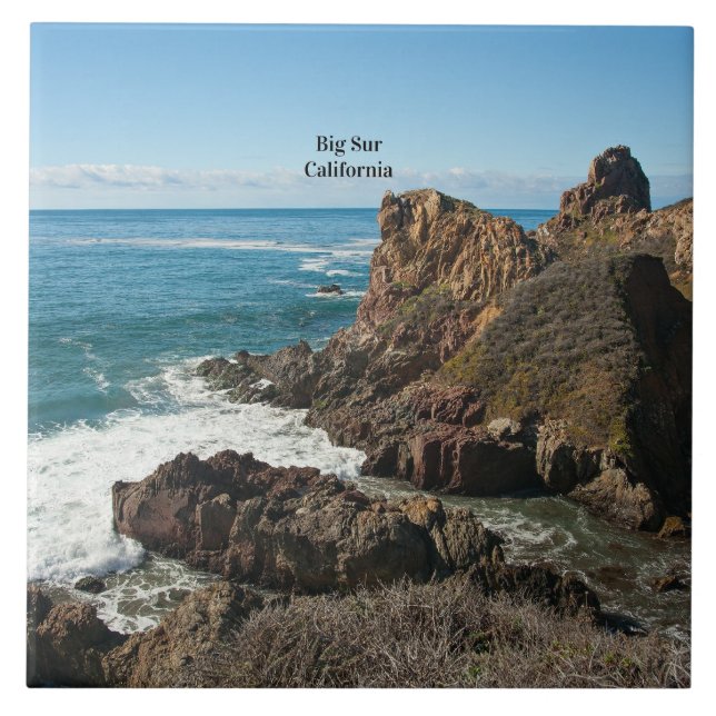 Big Sur, Calfornia, gekennzeichnet Fliese (Vorderseite)
