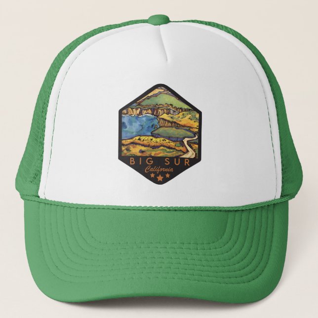 Big Sur California Baseball Hat Truckerkappe (Vorderseite)