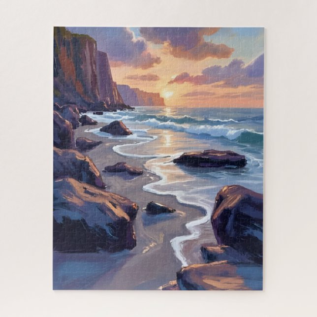 Big Sur, California Coast Painting Puzzle (Vertikal)