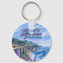 Big Sur California Coastline Retro West Coast Card