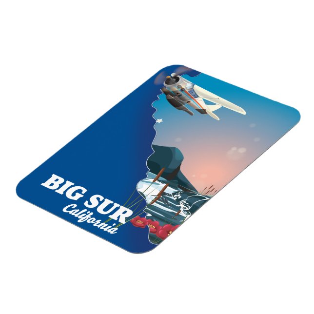 Big Sur California-Karte Magnet (Linke Seite)