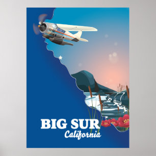 Big Sur California-Karte Poster