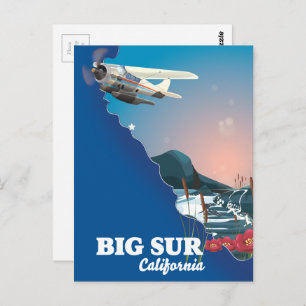 Big Sur California-Karte Postkarte