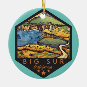 Big Sur California Keramik Ornament