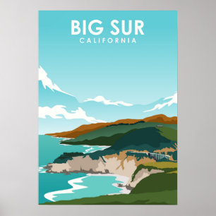 Big Sur California Nature Travel Poster