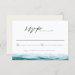 Big Sur California Ocean Beach Tropical RSVP Card Einladung