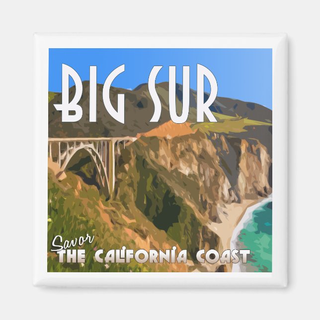 Big Sur California Pacific Coast Highway Magnet (Vorne)