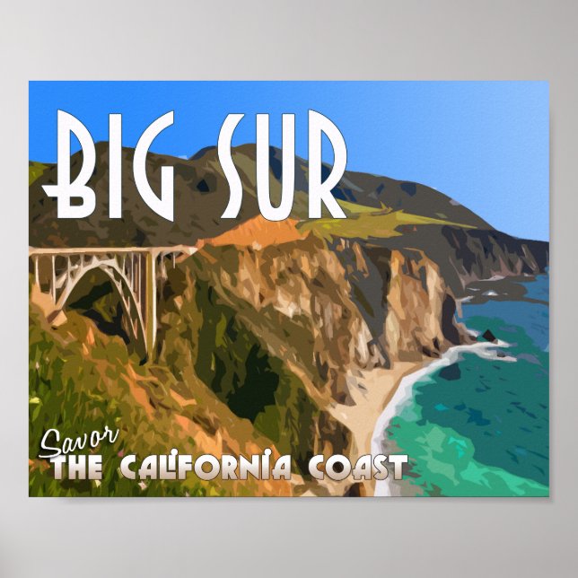 Big Sur California Pacific Coast Highway Poster (Vorne)