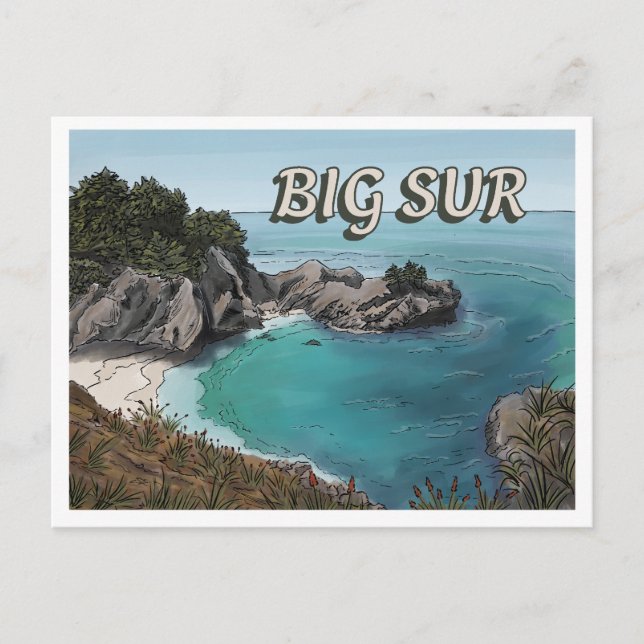 Big Sur California Postcard Postkarte (Vorderseite)