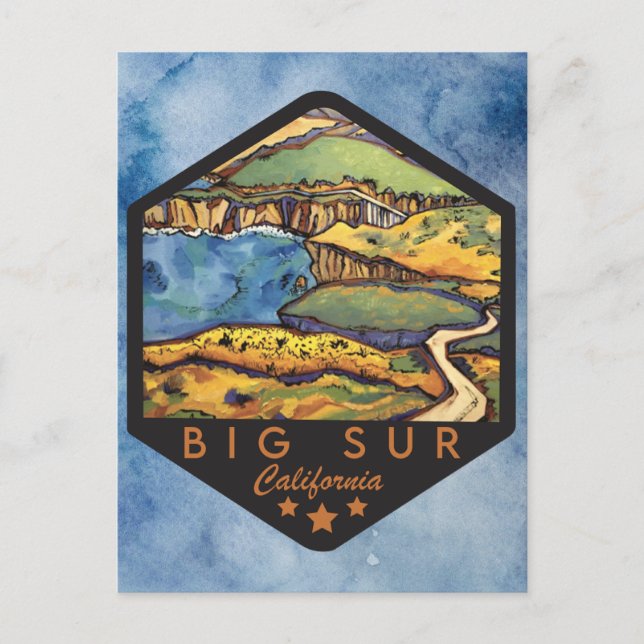 Big Sur California Postkarte (Vorderseite)