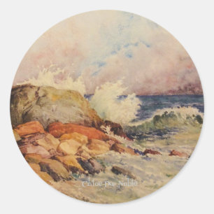 Big Sur California Runder Aufkleber