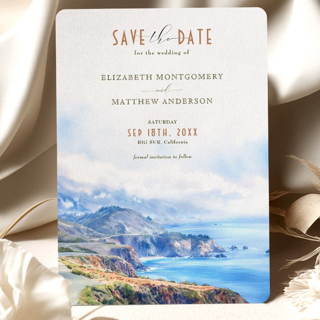 Big Sur California Save the Date Einladung (Von Creator hochgeladen)
