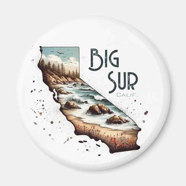 Big Sur California Souvenir-Geschenk Magnet (Vorne)