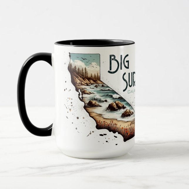 Big Sur California Souvenir-Geschenk Tasse (Links)