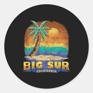Big Sur California Vintag beängstigend Souvenir Runder Aufkleber