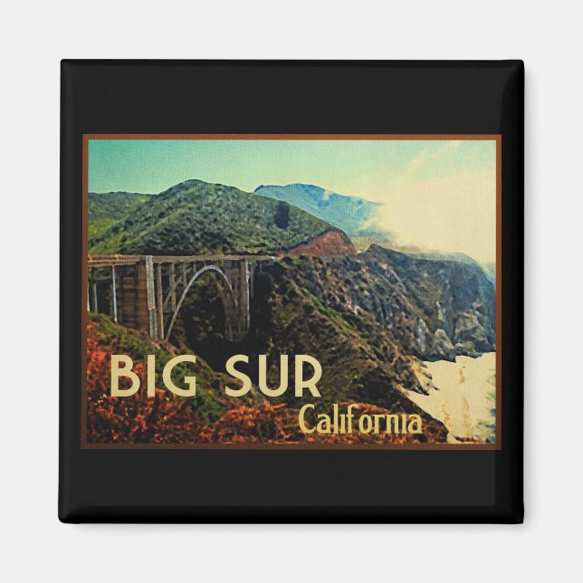 Big Sur California Vintag Magnet (Vorne)