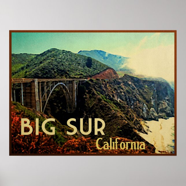 Big Sur California Vintag Poster (Vorne)