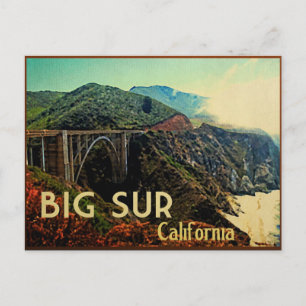 Big Sur California Vintag Postkarte