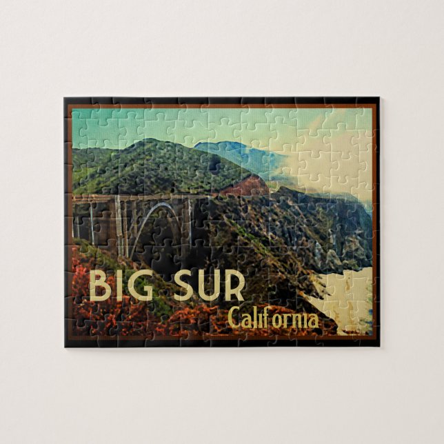 Big Sur California Vintag Puzzle (Horizontal)