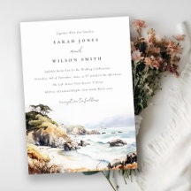 Big Sur, Kalifornien Aquarell-Landschaft-Hochzeit