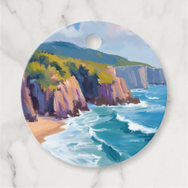 Big Sur, Kalifornien Aquarell-Ozean-Malerei Geschenkanhänger