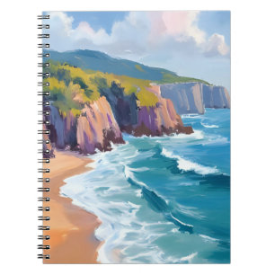 Big Sur, Kalifornien Aquarell-Ozean-Malerei Notizblock