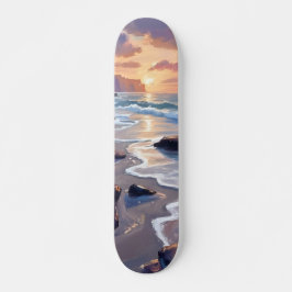 Big Sur, Kalifornien Küstenkunstmalerei Skateboard