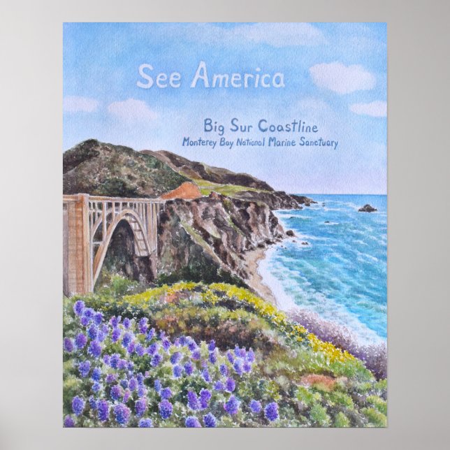 Big-Sur-Küste Poster (Vorne)