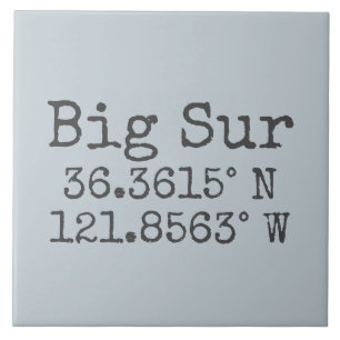 Big Sur Latitude Longitude Fliese